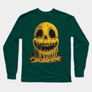 Melting Yellow Smiley Face Long Sleeve T-Shirt